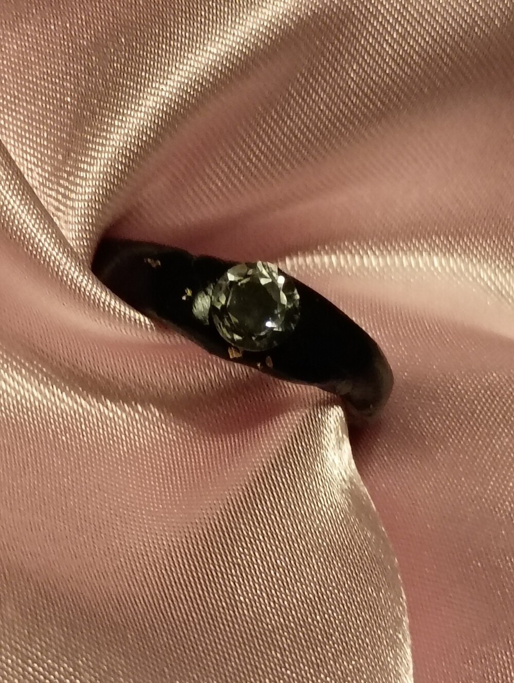 Handcrafted Ring with Faceted Topaz Gemstone Unisex Topaz Band
